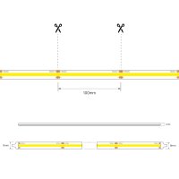 COB LED Streifen neutralweiß 4000K, 6W/m, 600lm/m, 24V, (5m)