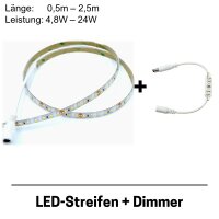 LED Stripe IP44 3000K 4000K 6000K Zuschnitt 0,5-5m wasserdicht